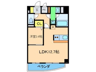 プランド－ル江戸堀の物件間取画像